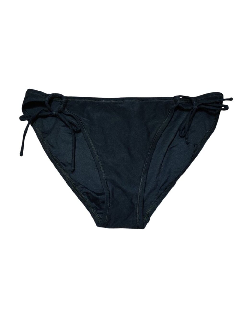 EBW Swim Bottom Sz M Black Side Tie Bikini Moderate Coverage Minimalist Classic